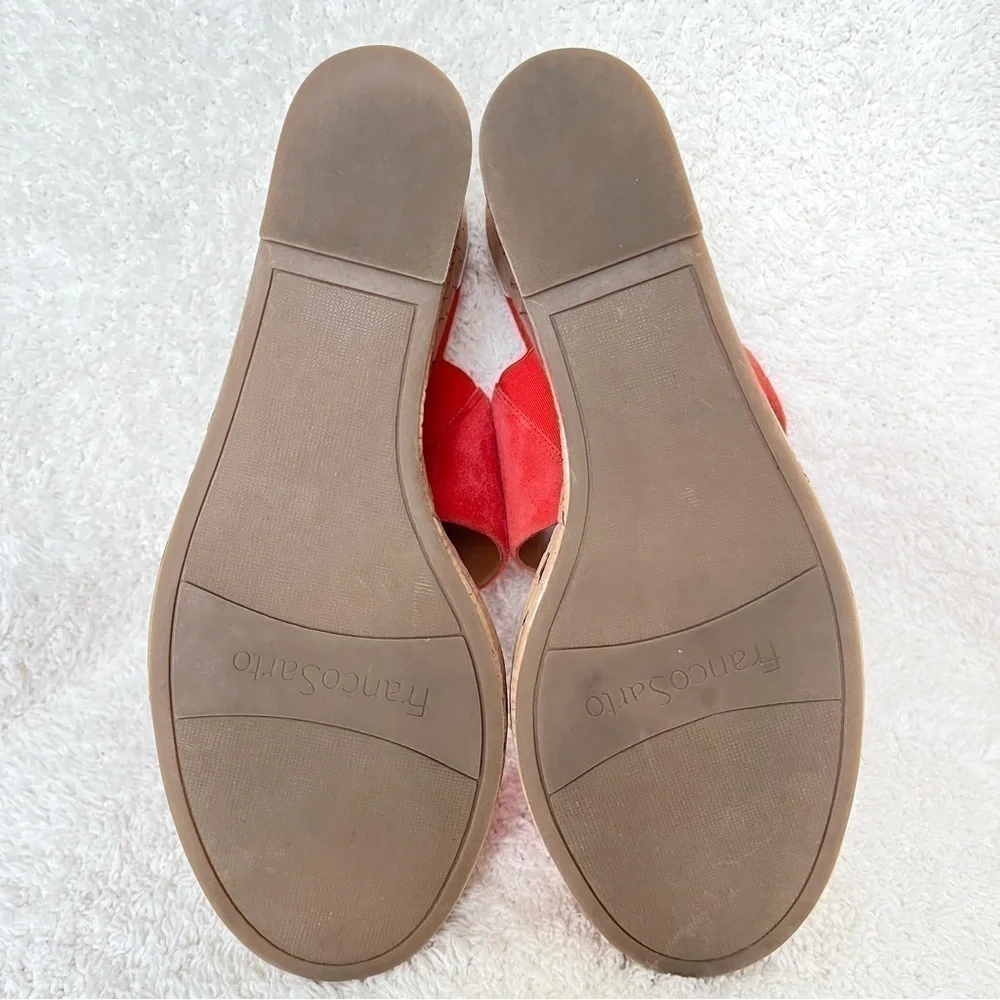 Franco Sarto Tangelo Fiore Wedge Platform Slip on Sandals 4” Cork Size 8.5 M